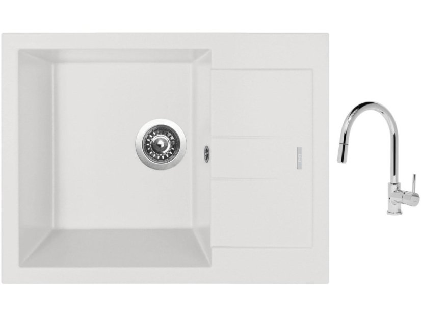 Set Sinks AMANDA 650 Milk + baterie Sinks MIX 35 P chrom