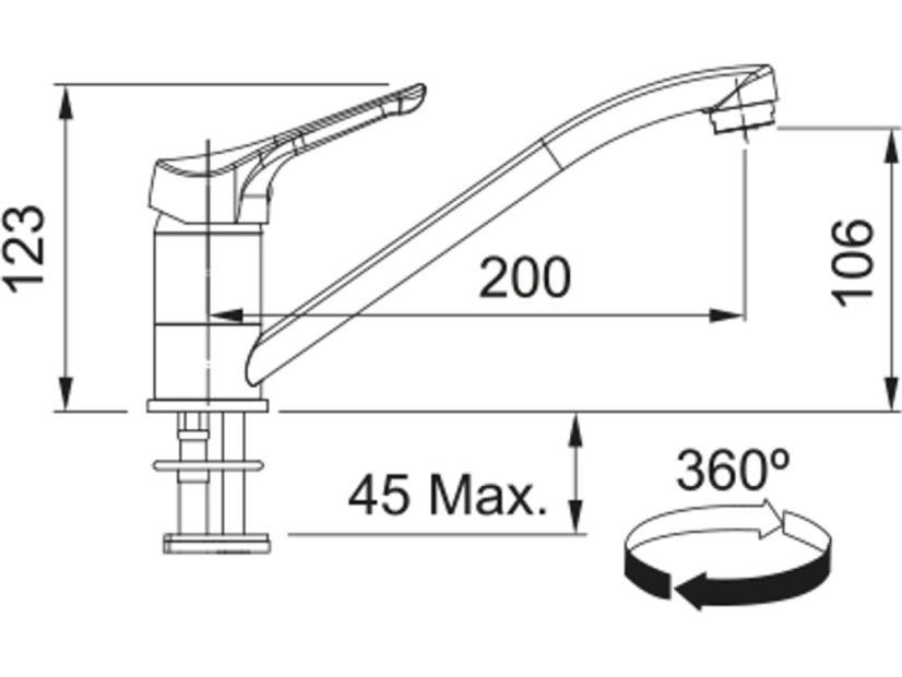 Dřezová baterie Franke FB 250.031 BASIC NEW Chrom