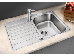 Nerezový dřez Blanco LANTOS 45 S IF Compact Nerez kartáčovaný s excentrem