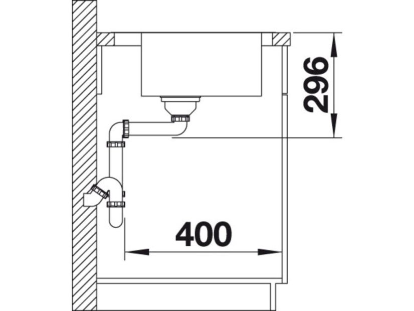 Nerezový drez Blanco DIVON II 5 S-IF InFino Nerez hodvábny lesk drez vľavo s excentrom