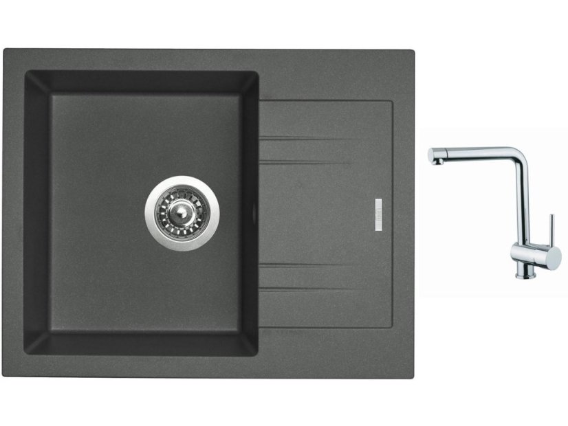 Set Sinks LINEA 600 N Titanium + batéria Sinks MIX 3 chróm