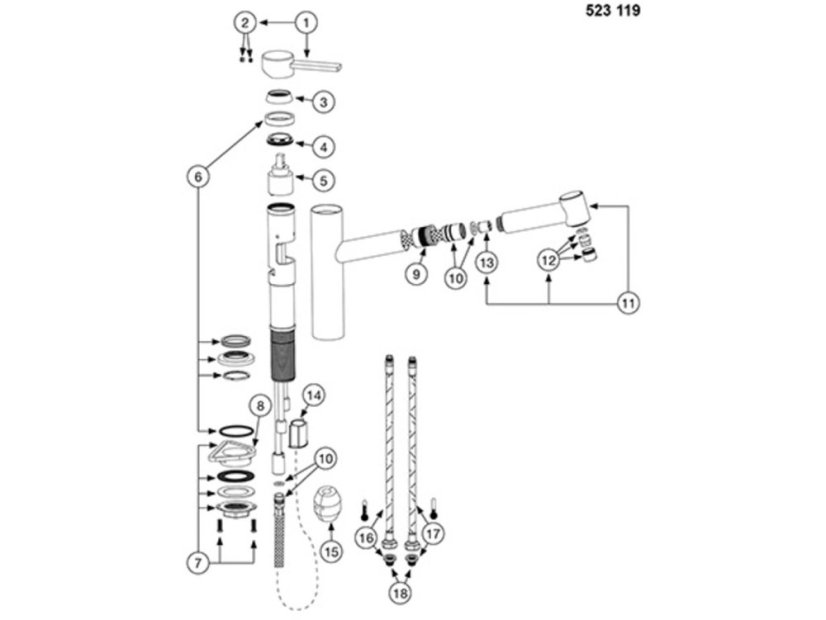 Drezová batéria Blanco AMBIS-S HD Nerez masív kartáčovaný
