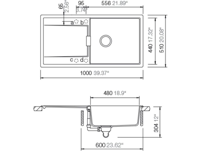 Granitový drez Schock Mono D-100L-A Polaris