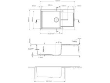 Granitový drez Sinks ULTIMA 860 XXL Pureblack