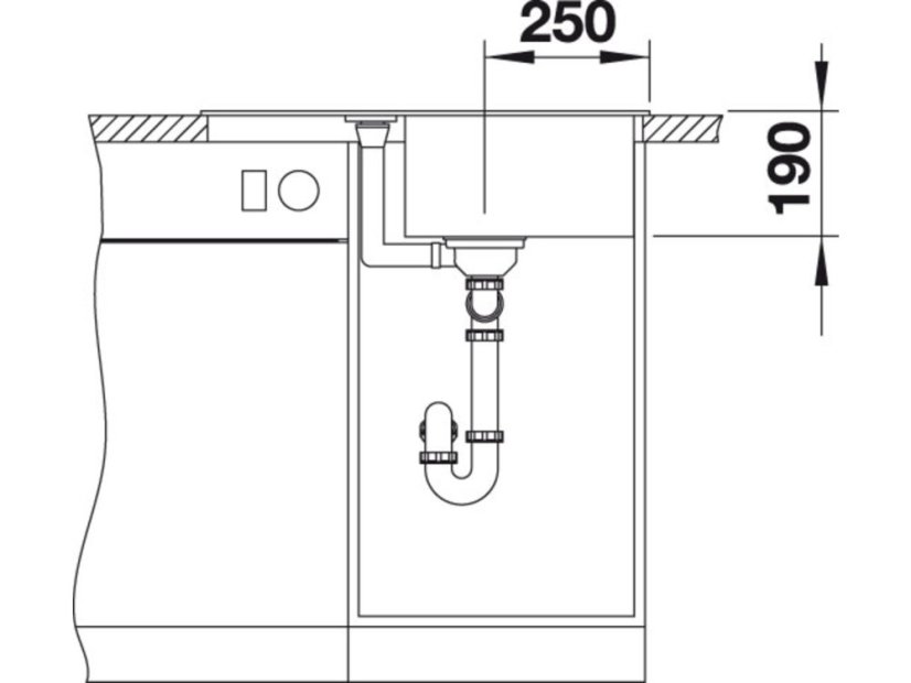 Granitový dřez Blanco METRA 45 S Compact Silgranit bílá oboustranné provedení s excentrem