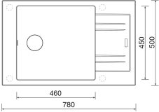 Granitový drez Sinks VARIO 780 Metalblack