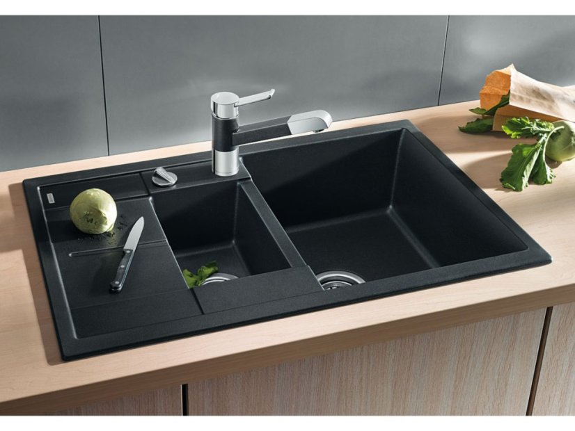 Granitový drez Blanco Metra 6 S Compact kávová s excentrom