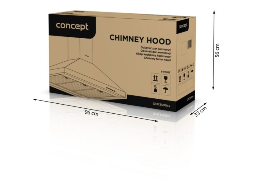 Komínová digestoř Concept OPK3590ss