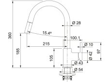 Dřezová baterie Franke FC 6051.071 Lina Onyx