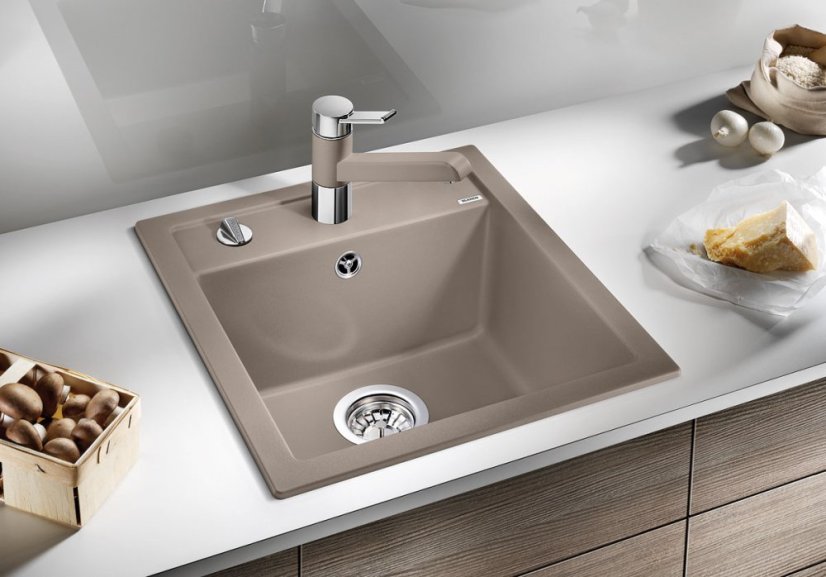 Granitový drez Blanco Dalago 45 biela soft, s excentrom