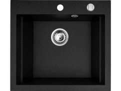 Granitový drez Pyramis Siros 57 x 51,5 Carbon