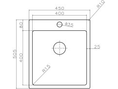 Nerezový drez Sinks BLOCKER 450 V 1mm kartáčovaný