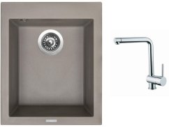 Set Sinks CUBE 410 Truffle + batéria Sinks MIX 3 chróm
