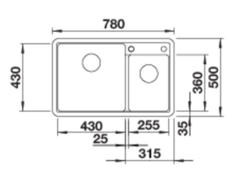 Granitový drez Blanco Legra 8 biela soft drez vľavo