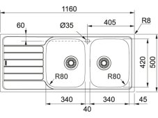 Nerezový dřez Franke SKX 621