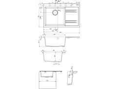 Set Sinks RIM 780 L Sahara + Mix 3 P GR