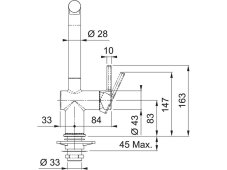 Dřezová baterie Franke FN 6110.071 Active New Onyx