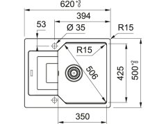 Granitový dřez Franke UBG 611-62 Šedý kámen