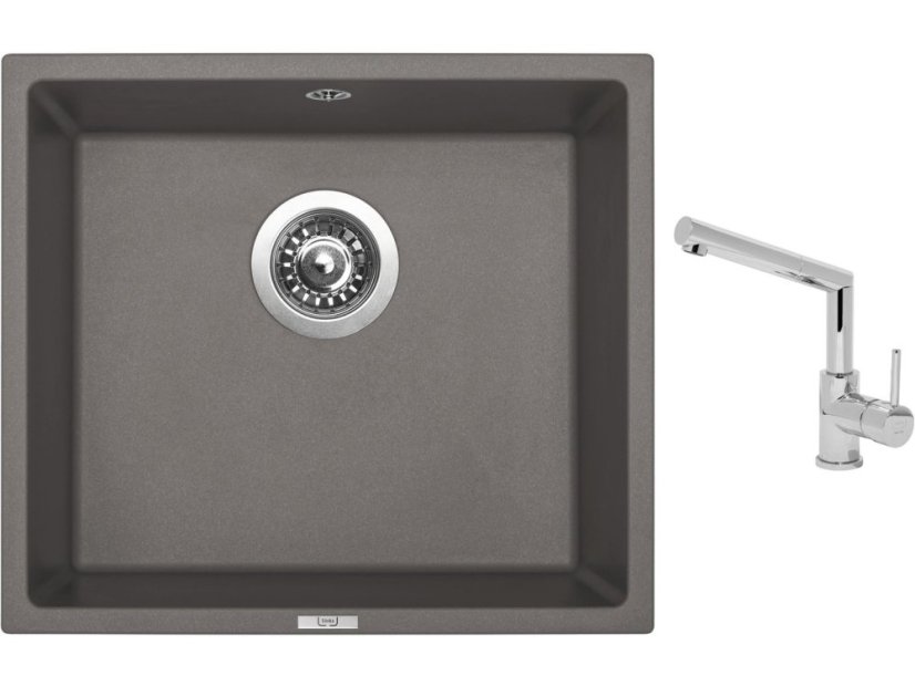 Set Sinks FRAME 457 Truffle + baterie Sinks MIX 350 P chrom