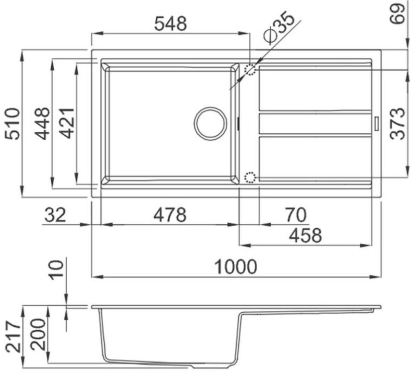 Granitový dřez Elleci Best 480 Dark grey K99