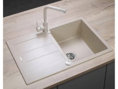 Granitový dřez Concept DG10C45be Cubis Béžový