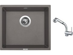 Set Sinks FRAME 457 Truffle + baterie Sinks MIX 3 S Chrom
