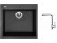 Set Sinks CUBE 560 Granblack + baterie Sinks MIX 3 chrom