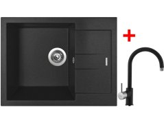 Set Sinks Amanda 650 Metalblack + Vitalia GR