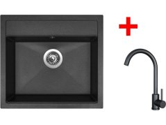 Sinks SOLO 560 Granblack + ARCO čierná matná