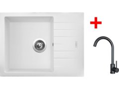 Sinks PERFECTO 650 Milk + ARCO čierná matná