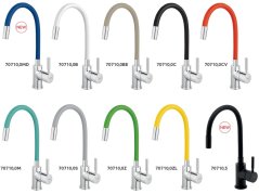 Dřezová baterie Ferro Modrá/chrom