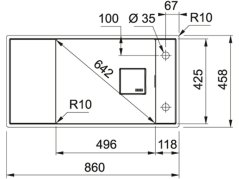 Granitový drez Franke FSG 211/111 Matná čierna