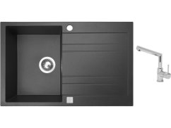 Set Sinks GRANDE 800 Granblack + batéria Sinks MIX 350 P chróm