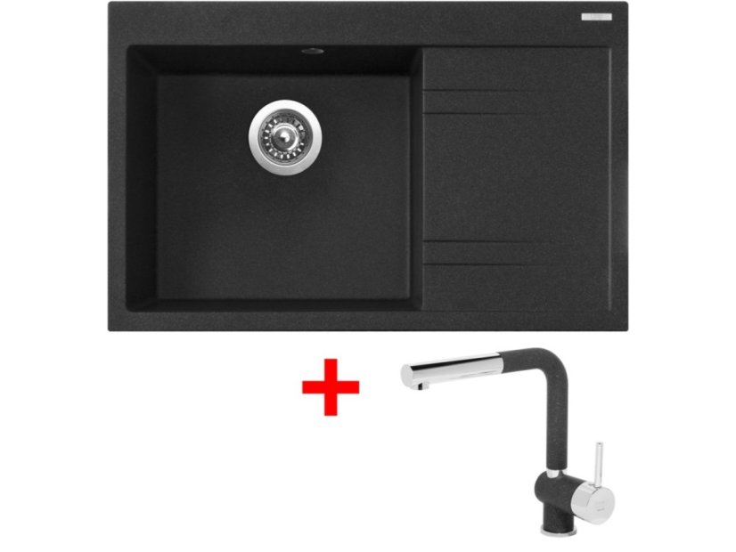 Set Sinks RIM 780 L Granblack + Mix 3 P GR