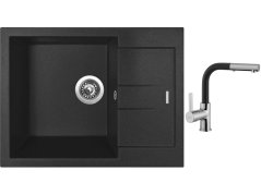 Set Sinks AMANDA 650 Metalblack + baterie Sinks ENIGMA S Metalblack