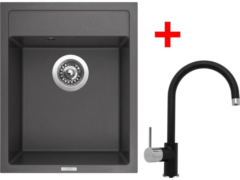 Sinks CLASSIC 400 Pureblack + VITALIA GR