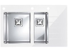 Sklenený drez Alveus Crystalix 20 L biely