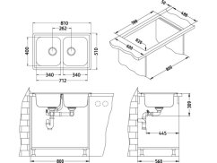 Nerezový dvojdrez Alveus Elegant 40
