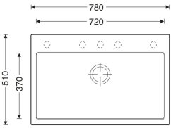 Granitový drez Sinks MAXIMO 780 Metalblack