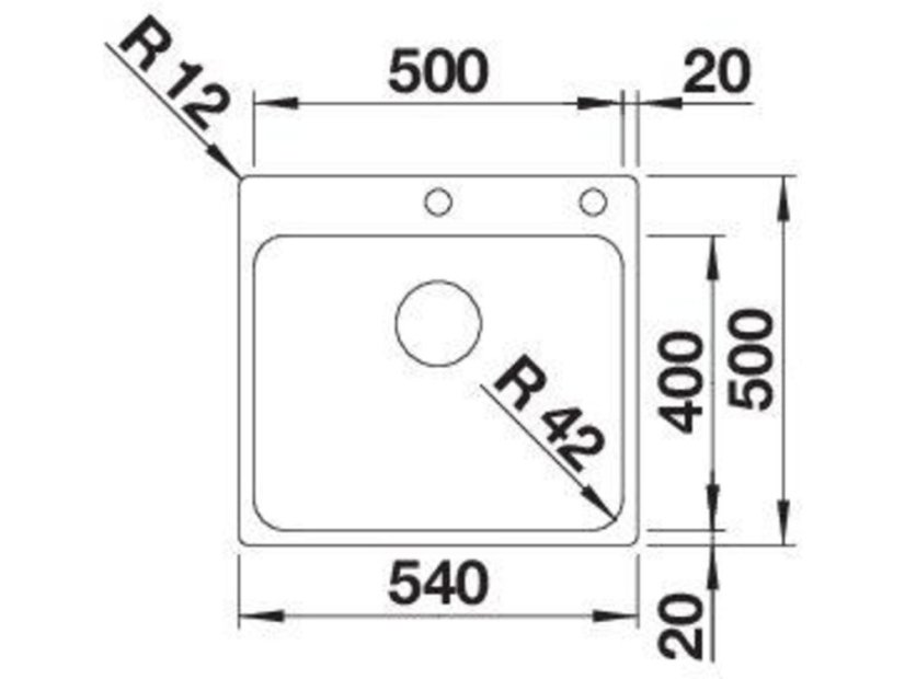Nerezový dřez Blanco Solis 500 IF/A InFino nerez kartáčovaný