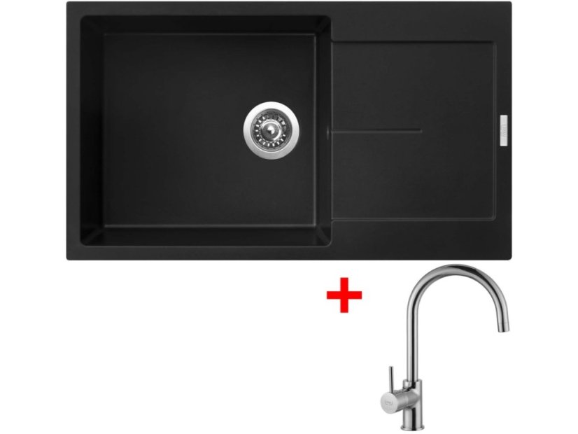 Set Sinks Ultima 860 XXL Pureblack + Vitalia