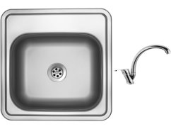 Set Sinks BAR 380 M matný + baterie Sinks EVERA chrom Set Sinks BAR 380 M matný + baterie Sinks EVERA chrom