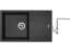 Set Sinks LINEA 780 N Metalblack + baterie Sinks baterie CASPIRA chrom