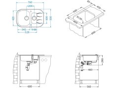 Kuchyňský dřez Alveus Wave 30 bílý