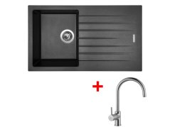 Set Sinks Perfecto 860 Metalblack + Vitalia