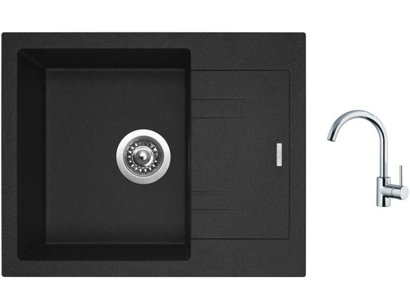 Set Sinks LINEA 600 N Granblack + baterie Sinks MIX 35 chrom