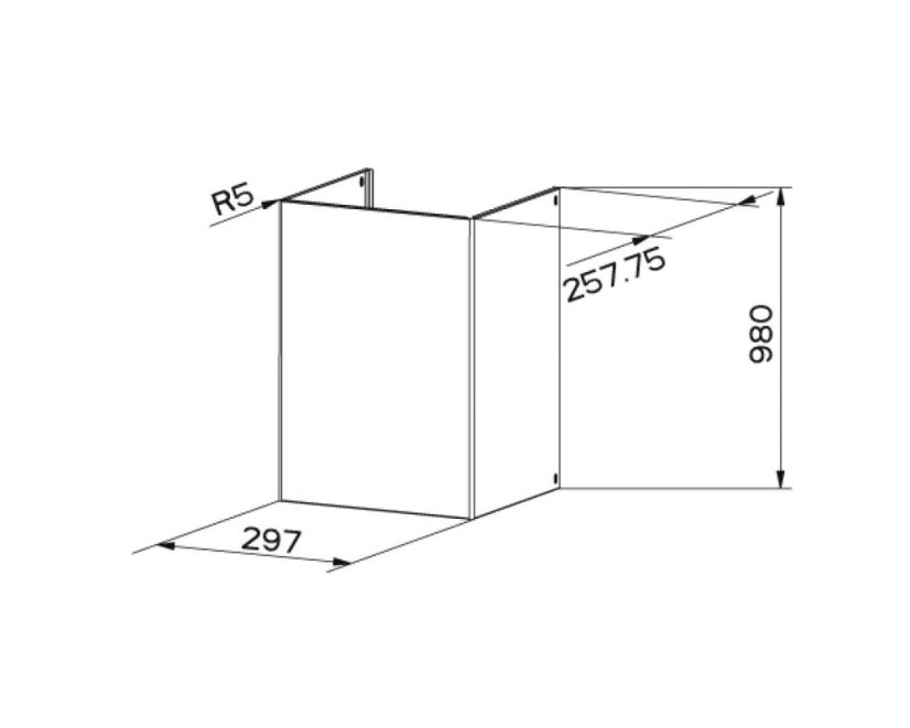 Faber Prodloužený komín 980 Nerez