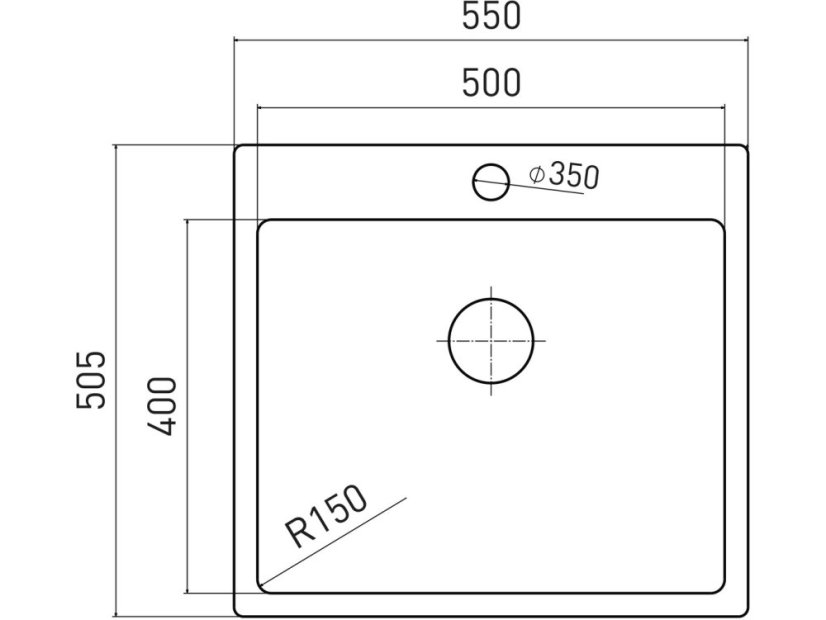 Sinks BLOCKER 550 + ELASTA nerez/sivá