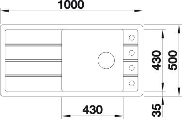 Granitový dřez Blanco FARON XL 6 S Šedá vulkán