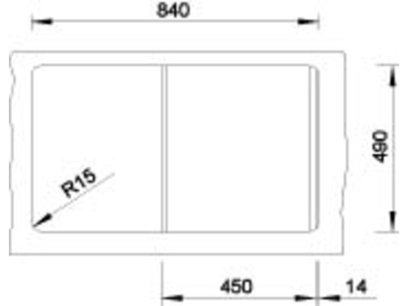 Granitový drez Blanco ZENAR 45 S Čierna, ľavý